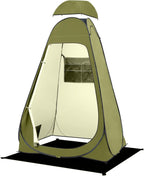 Pop Up Shower Tent, Portable Privacy 
Camping Changing Shelter with Rain Cover & Windows, UPF 50+ Waterproof