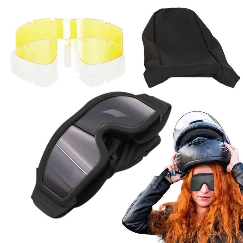 Motocross Goggles Windproof Biking Riding Goggles Anti-Fog Motorcycle Safety Goggles Professional Motocross Racing Goggles For