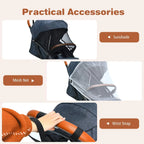 Lightweight Baby ,infant toddler Stroller, 
Compact Travel for Airplane,
 w/ 5-Point Harness, Adjustable Backrest