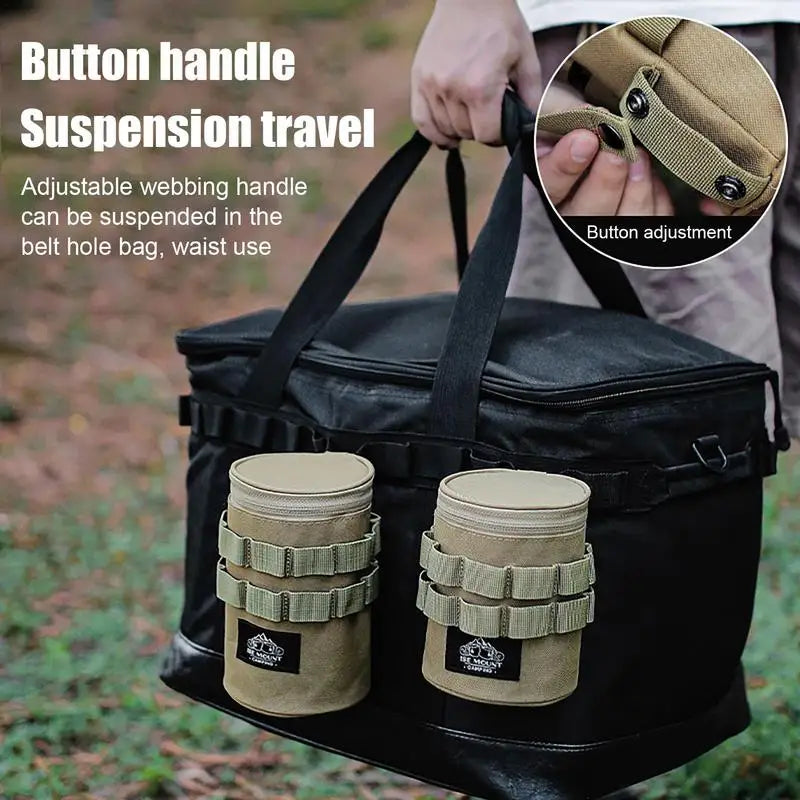 Water Bottle Storage Bag Water Bottle Carrier Pouch with Mesh Bag with Adjustable Handle for Outdoor Climbing Hiking Travel