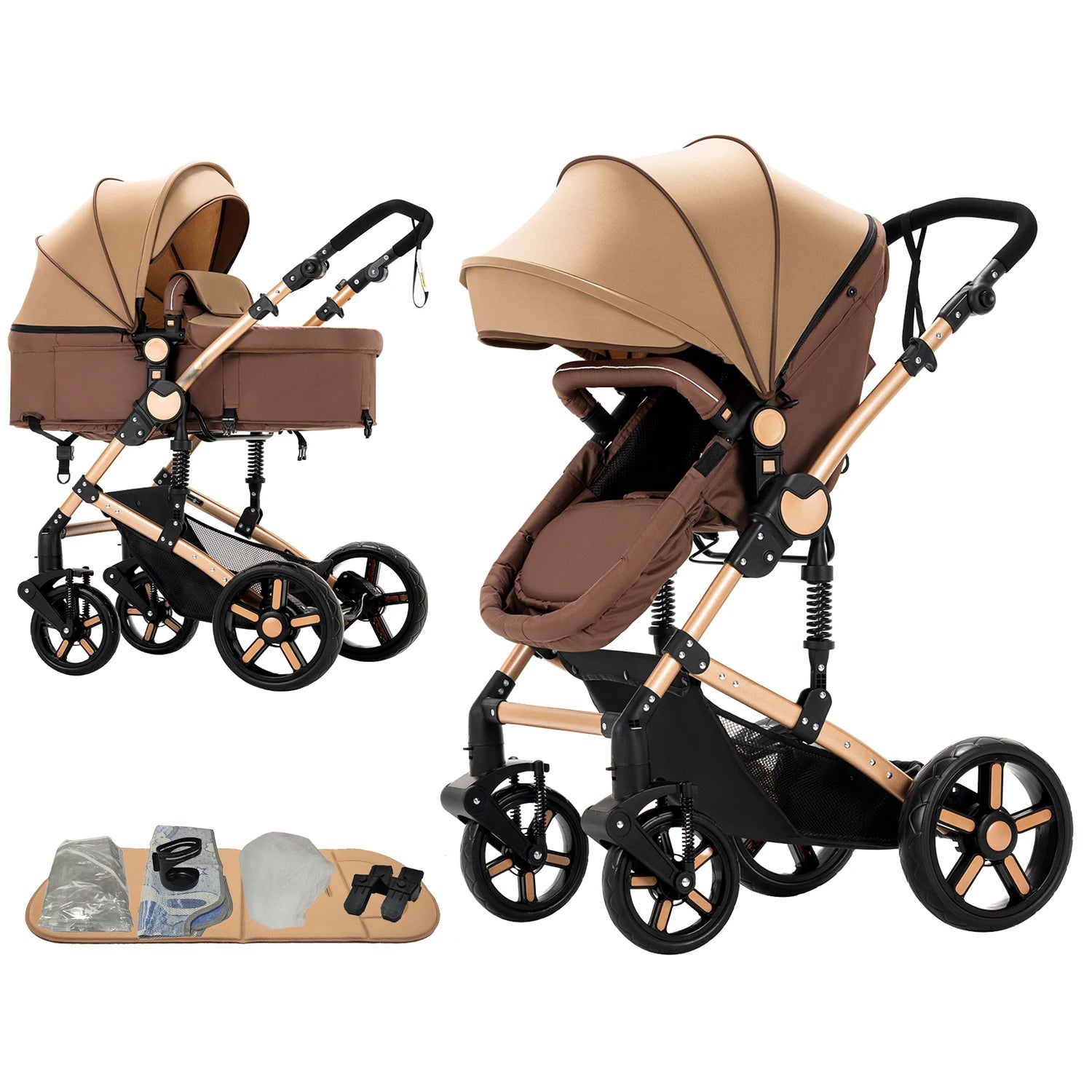 Stroller,Baby stroller,baby accessories,baby cars,Stroller 3 in 1,Convertible Bassinet Push,Light stroller,2 in 1 Baby Stroller,