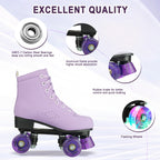 Size 35-45 Double Row Roller Skates 4 Wheels Flashing Skate Shoes For Women Girls Adult Outdoor Skating Training Quad Sneakers