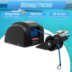 Electric Boat Anchor Winch Kit 12V with 100ft Anchor Rope , 
Remote Control Heavy Duty Towing  for 24ft Fishing Boat