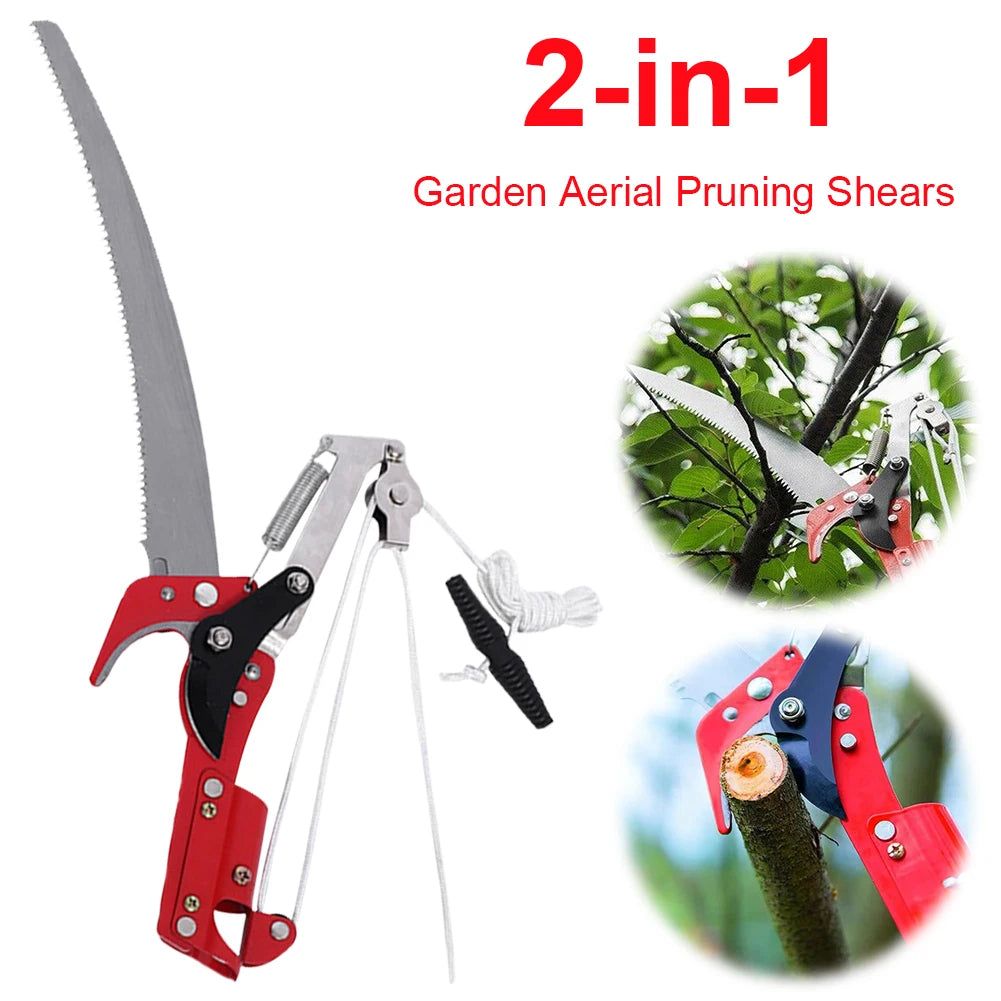 High Altitude Three Pulley Pruning Scissors 
Harvester Clipper--- Branches Cutter--- Garden Shears Saw for Plant Twig Vine