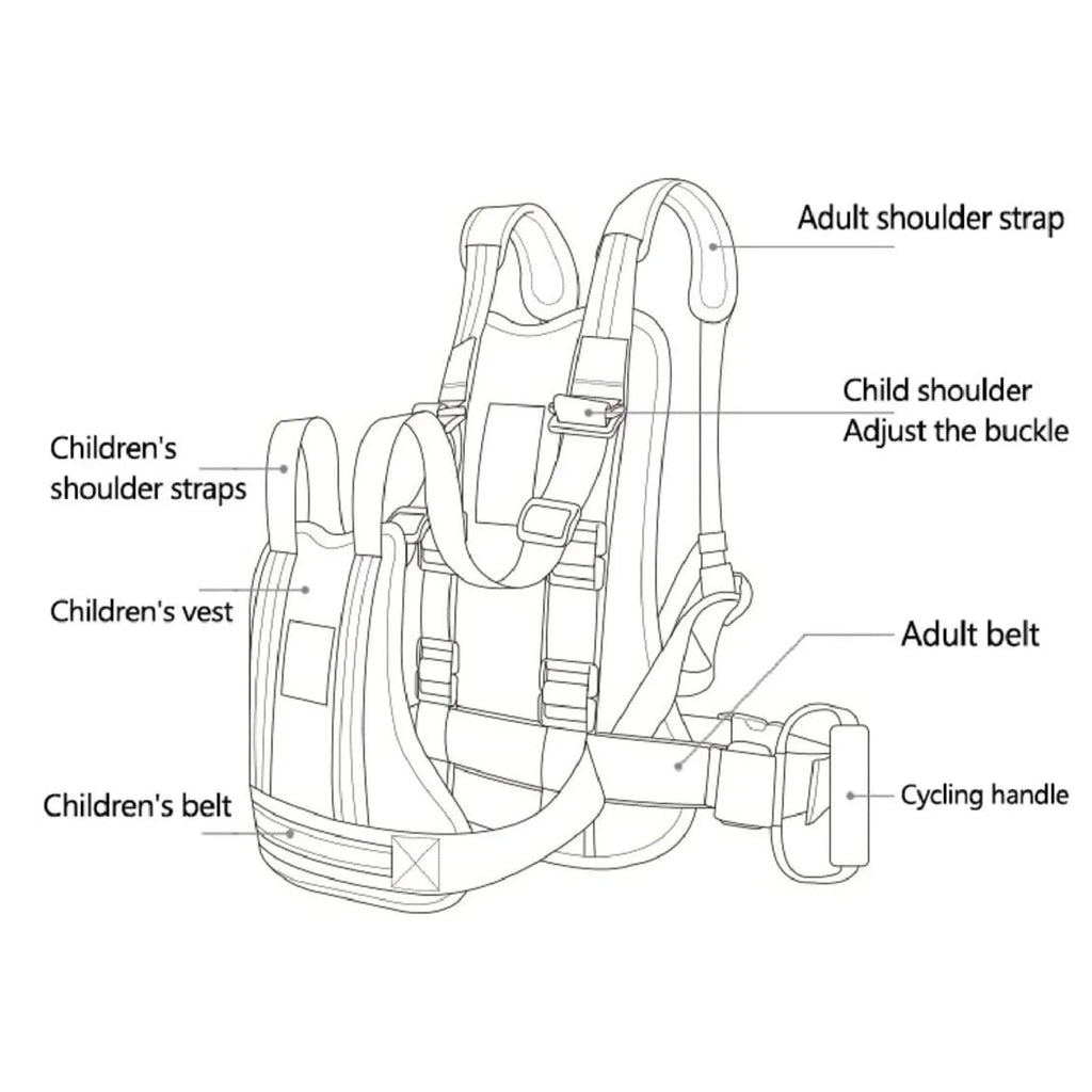 Child Seat 
Baby Carrier Belt
for  Electric, Car, Motorcycle Safety Harness Kids.    Seat Security Protection