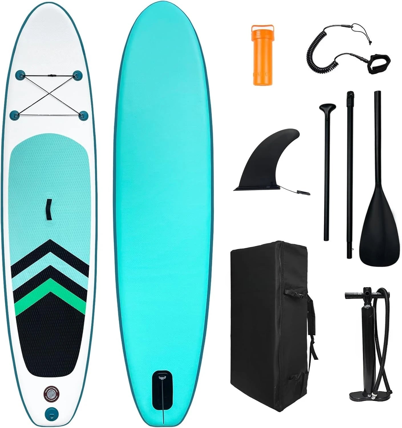Inflatable Stand Up Paddle Board 
(6’’ Thick) with Premium SUP Accessories&Bag,
Bottom Fin for Paddling,Surf Control,