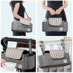 Universal Baby Stroller,  Organizer,  Expandable Diaper Bag with Shoulder Strap,
Cup Holder,Zipper pocket