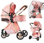Portable Baby Stroller 2-in-1
Pram Foldable Pushchair Lightweight Travel System
 Buggy Newborn New Model Carriage