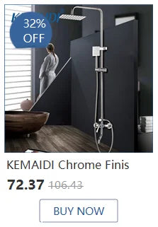 KEMAIDI Multifunctional Shower Panel Tower with Rainfall Waterfall Bathroom Shower Column Bath Shower Systerm W/ Massage Jets