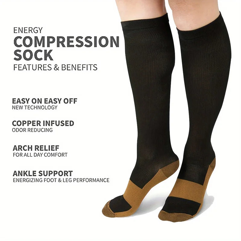 16 pairs copper compression socks
for men and women  
for running, traveling for nurses and pregnant women mid-calf design