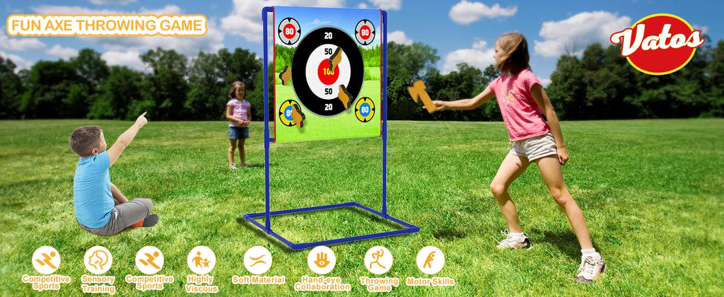 VATOS Axe Star Throwing Game Set .  
Toy For Kids Target Fun Indoor Outdoor Sport.   Party ,Play ,Game B,rthday Gift for Boys Girls