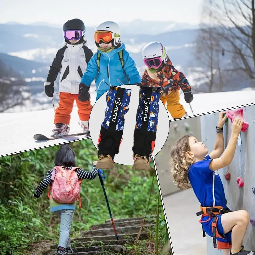 Outdoor Waterproof Snow Gaiter Outdoor Adjustable Snow Shoes Cover Windproof Sand Prevention Children's Outdoor Leg Covers For