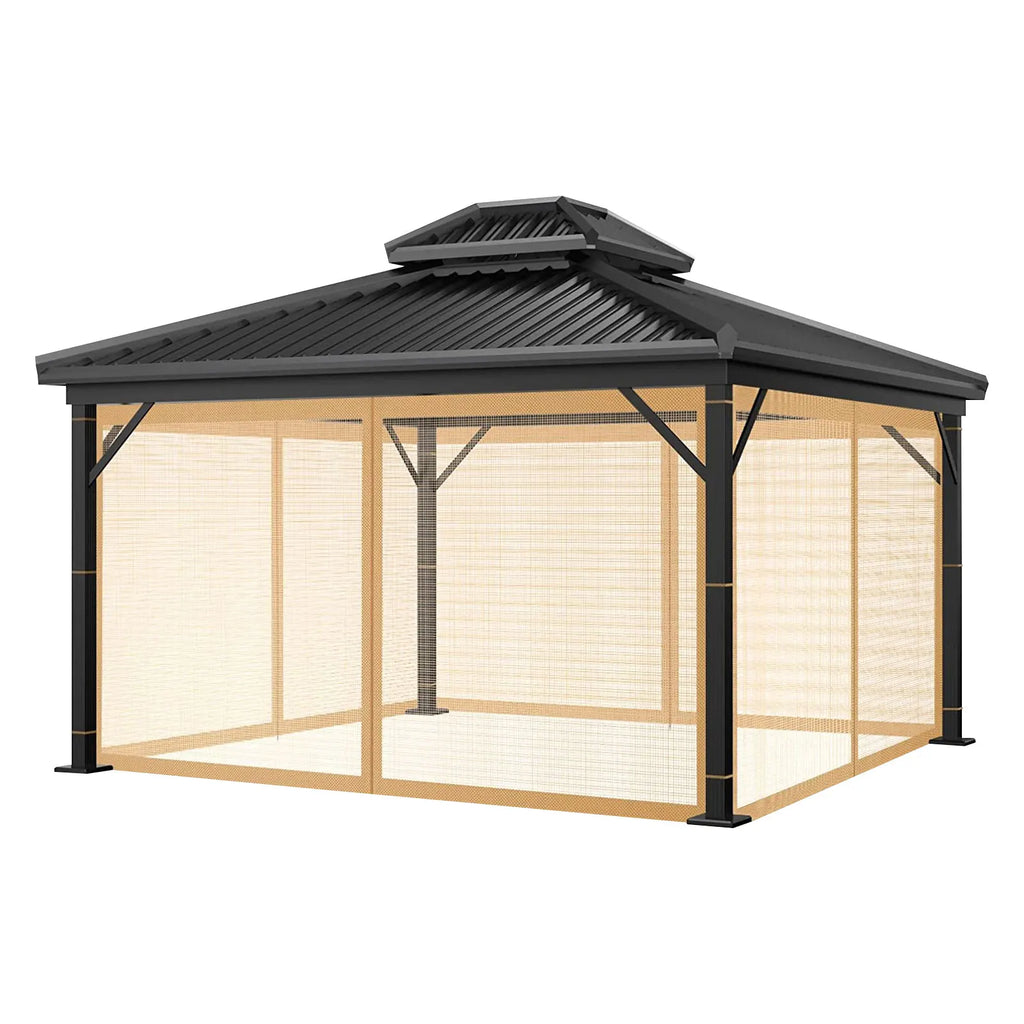 Mosquito Net for Gazebo Outdoor Canopy 
Insect Netting with Zipper on  Curtain for Garden Patio mesh