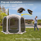 Portable 12x12 Outdoor Shade Room Tent 
with Carry Bag for Patio, Backyard, and Outdoor Activities, Beige