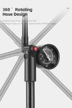 WEST BIKING 400PSI Bicycle Air Pump
 High Pressure MTB Front, Rear Suspension Pressure Gauge Schrader Valve