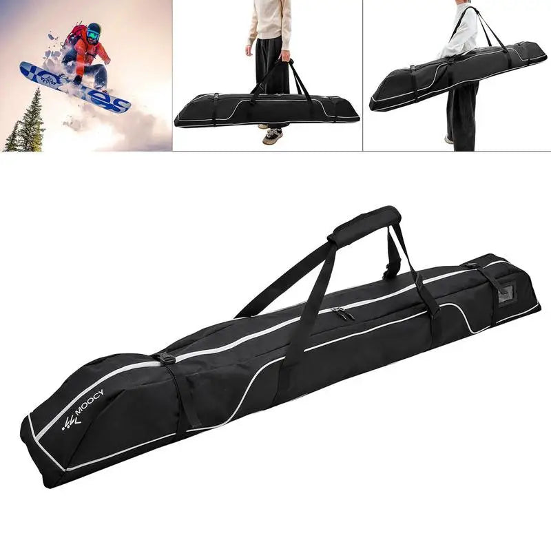 Ski Carrying Bag 600D Water-Resistant  With Top Handle Portable Skiing Container Tool For Board Bindings Boots