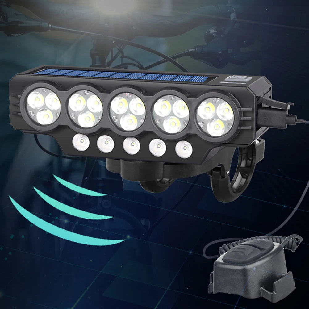 20LED Solar Bicycle Horn 
Light Power Display 
Cycling Safety                   Front Lamp 4000mAh High Brightness
