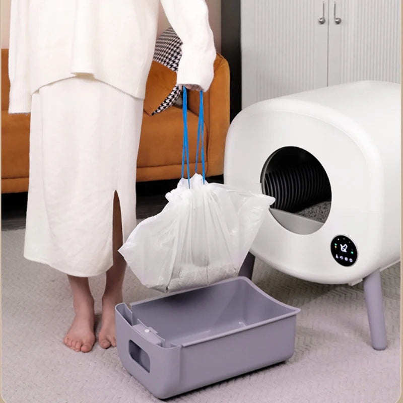 Automatic Smart Cat Toilet,   Electric Litter Box Can Be Remotely Controlled By App enclosed