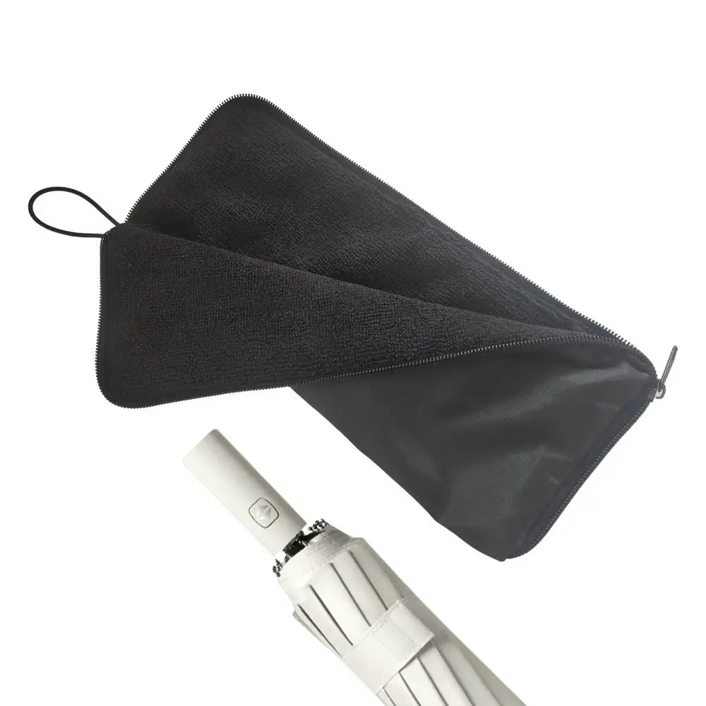 Folding Umbrella Bag Wet Umbrella Bags with Zipper Chenille Quick-Drying Umbrella Bag Durable Hand Towels for Cars Home