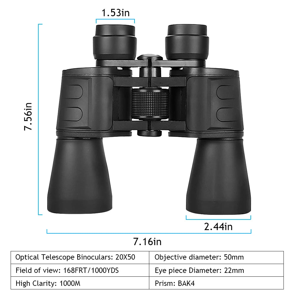 180x100 Zoom Binoculars Professional 
HD BAK4-Prism Powerful -- Day Night Vision 
Long Range Outdoor Waterproof Telescope