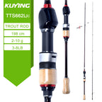 KUYING TETON  5'2" 6' 6'3" 6'4"6'2" 6'6"  Cane Spinning Rod &  Casting FUJI Carbon 1-4g 0.8-3g 2-10g M-Fast bfs