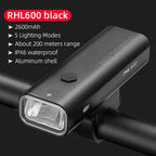 ROCKBROS Bicycle Light 
Rainproof Type-C Charging
 LED 2000mAh MTB  Front Lamp Headlight Ultralight,  Flashlight Bike Light