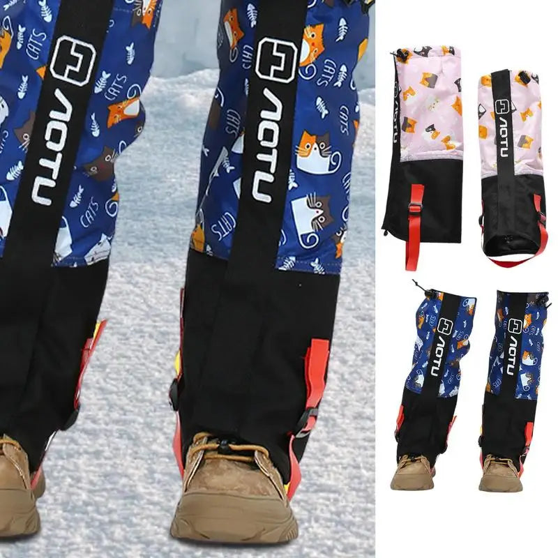 Outdoor Waterproof Snow Gaiter Outdoor Adjustable Snow Shoes Cover Windproof Sand Prevention Children's Outdoor Leg Covers For