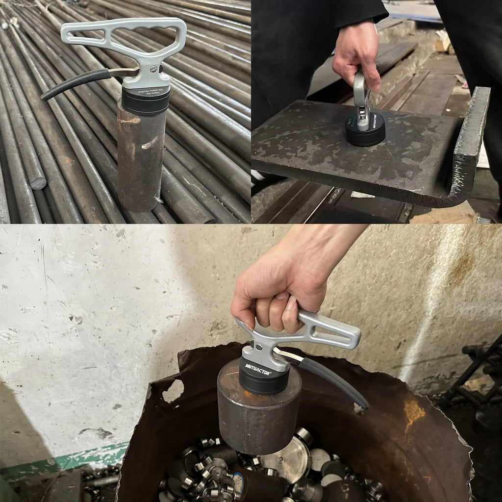 Heavy Duty!  Strong! Magnetic 
Pickup Tool. Lifting, Quick Release,  
Portable Material  Collector Ergonomic Handle  Iron Plate