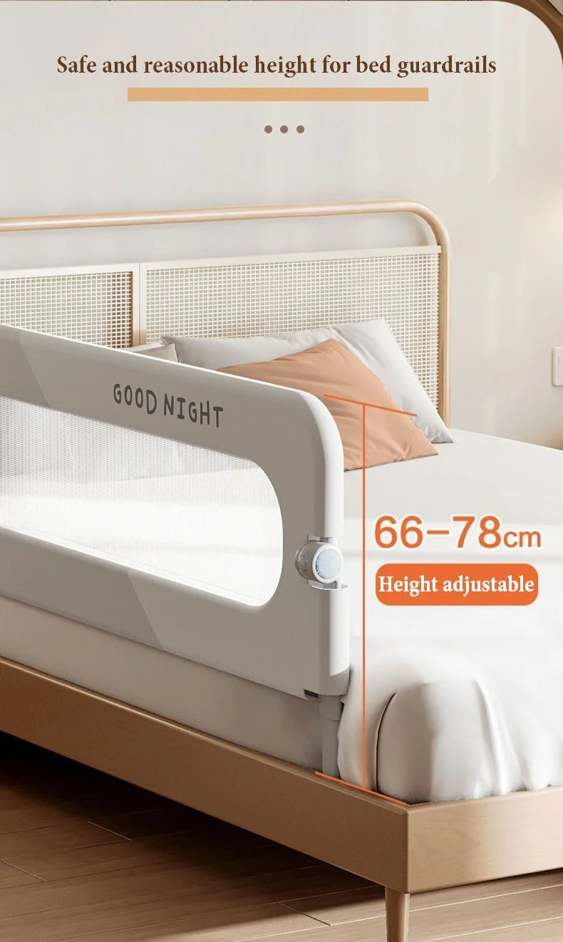 Baby Bed Guardrail Safety Barrier
Sleeping.   Prevent Falling for Babies Crib Toddler Side Protective