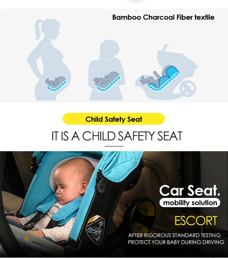 Baby Stroller Multifunctional Car Seat 3 in 1 For Newborn , Infant Buggy Safety Cart Carriage
