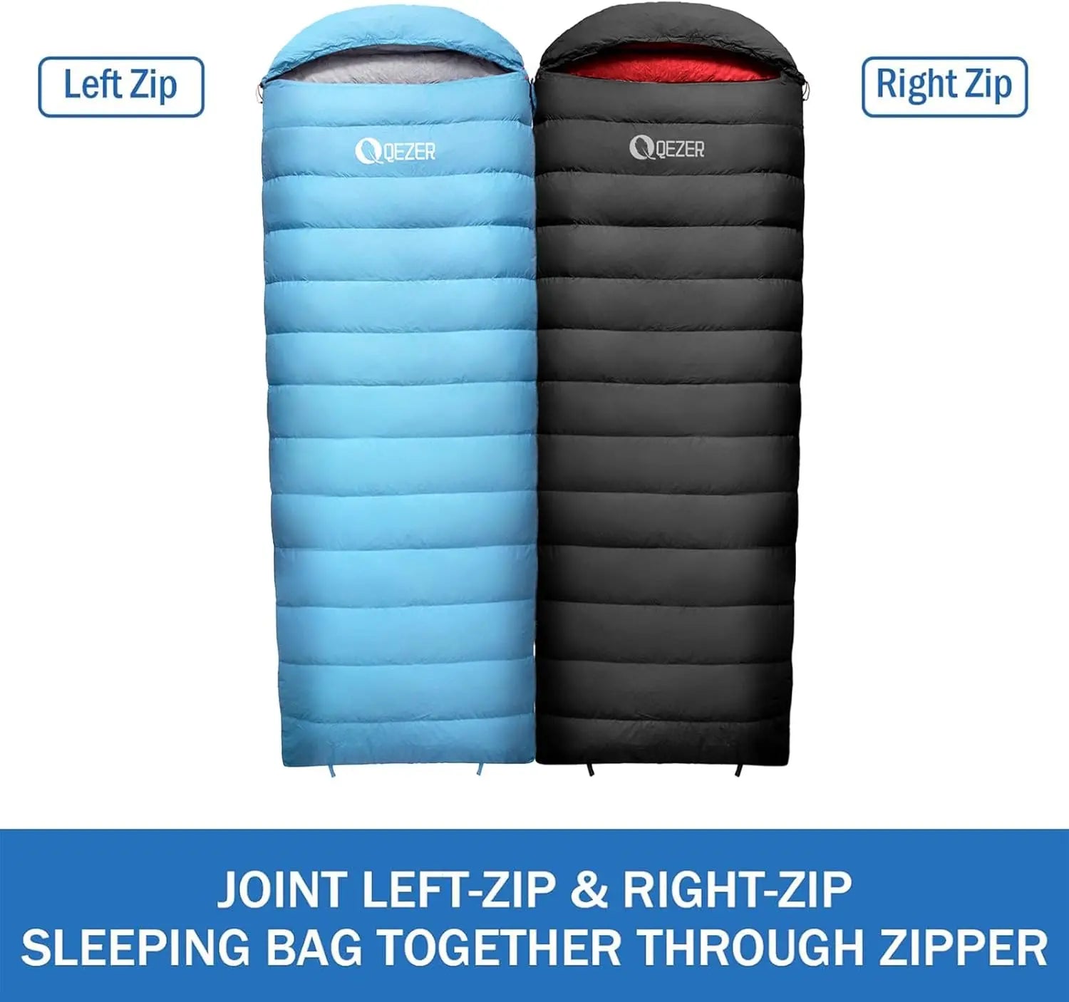 Ultralight 600 Fill Down Sleeping Bag for Adults - Compact Design with Compression Sack for Camping & Hiking
