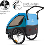 Suspension Bike Trailer & Stroller 2 in 1 Double Seat 
for Toddlers, Kids, Child Bicycle Carrier Jogger
