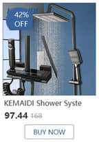 KEMAIDI Multifunctional Shower Panel Tower with Rainfall Waterfall Bathroom Shower Column Bath Shower Systerm W/ Massage Jets