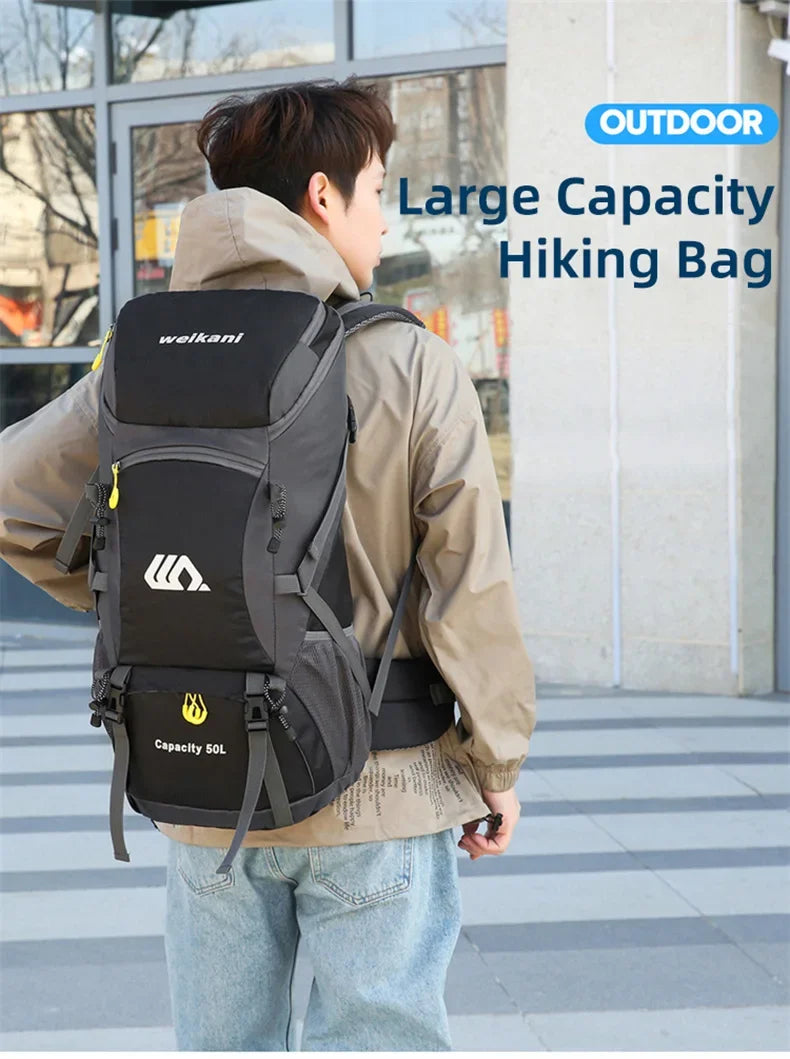 50L Travel Backpack Camping Men Large Hiking Bag 
Tourist Rucksack Waterproof ,Climbing Mountaineering 
A Must have