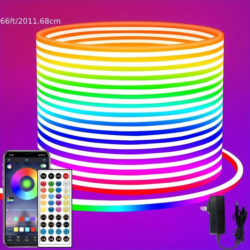 Neon LED Rope Lights 
For any dining or bed room 
Flexible LED Light configuration With Remote And APP Control