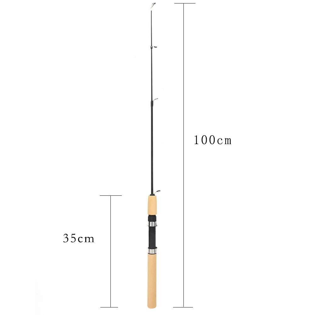 3PCS Ultra-Short Ice Fishing Rod 
60/80/100CM Telescopic,Lightweight  for Angling.