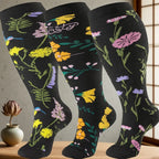3 Pairs --- Extra Wide Plus Size.   
Compression Socks for Women and Women Mid-Calf Sports 
for Running, Cycling, and Travel