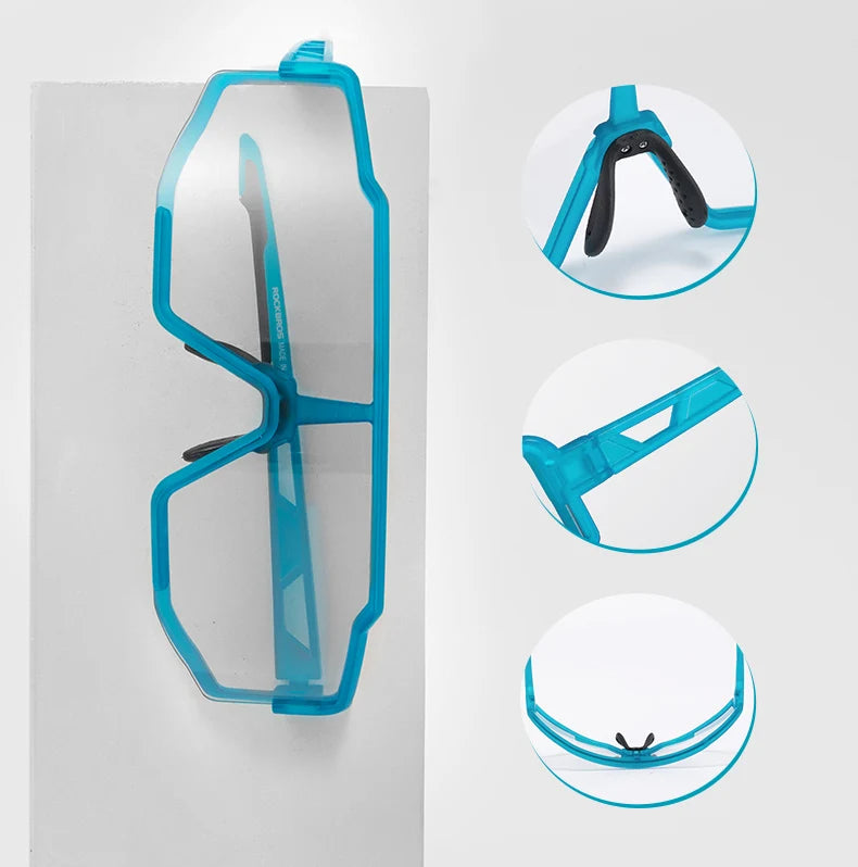 ROCKBROS Photochromic Cycling Glasses Bicycle Polarized Glasses Sports Unisex Sunglasses MTB Road Bike Eyewear Protection Goggle