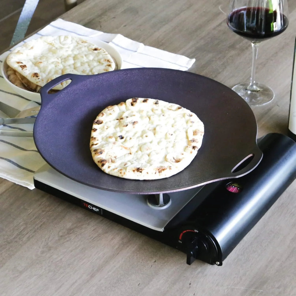 14-inch Nonstick Round Griddle Grill Pan,
for Korean BBQ/Teppanyaki , Tawa, Roti / Induction Ready/Made in Korea