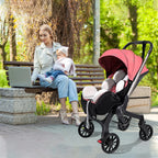 Multi-functional baby stroller, Foldable , Outdoor handcart, Adjustable backrest, Bidirectional push high view