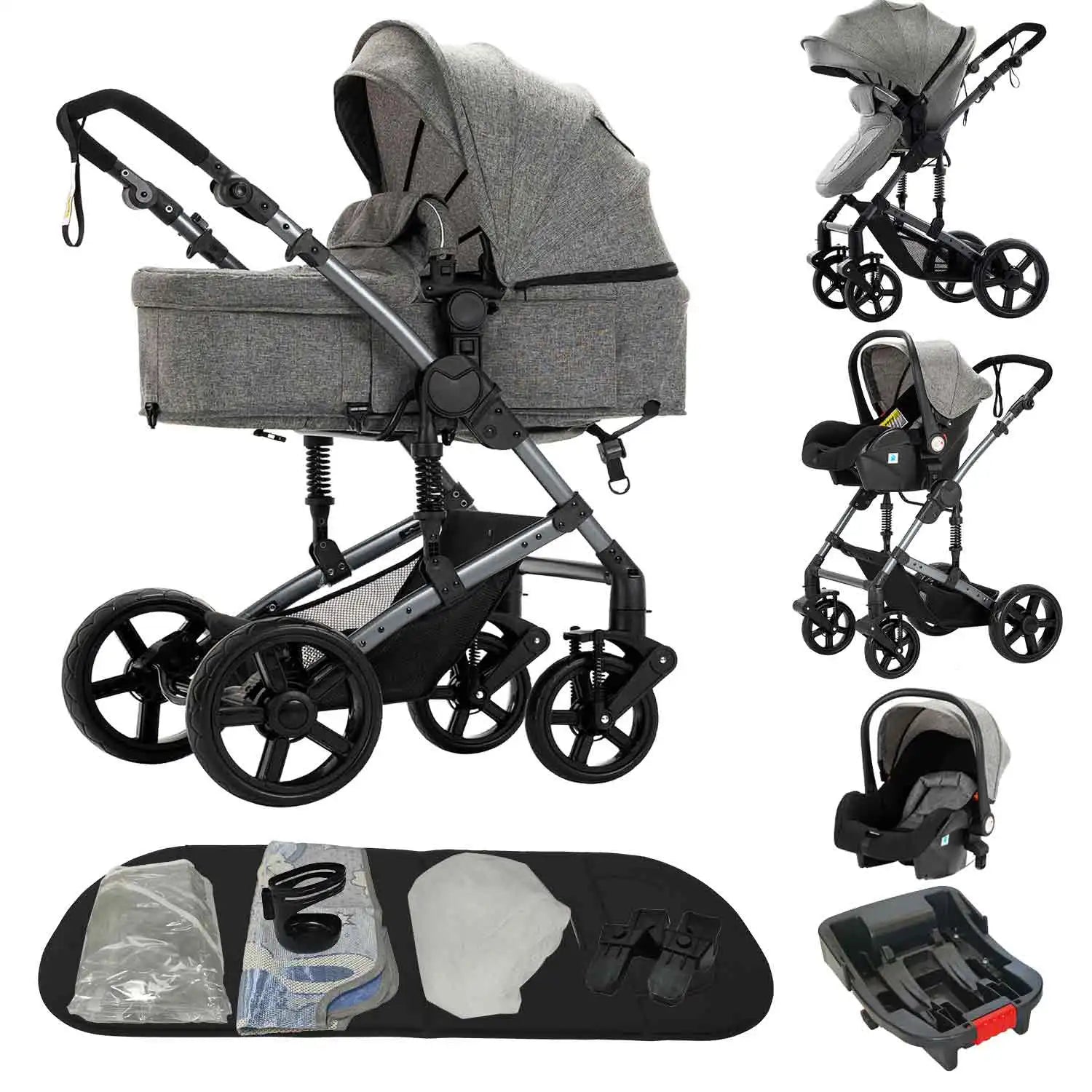 Stroller,Baby stroller,baby accessories,baby cars,Stroller 3 in 1,Convertible Bassinet Push,Light stroller,2 in 1 Baby Stroller,