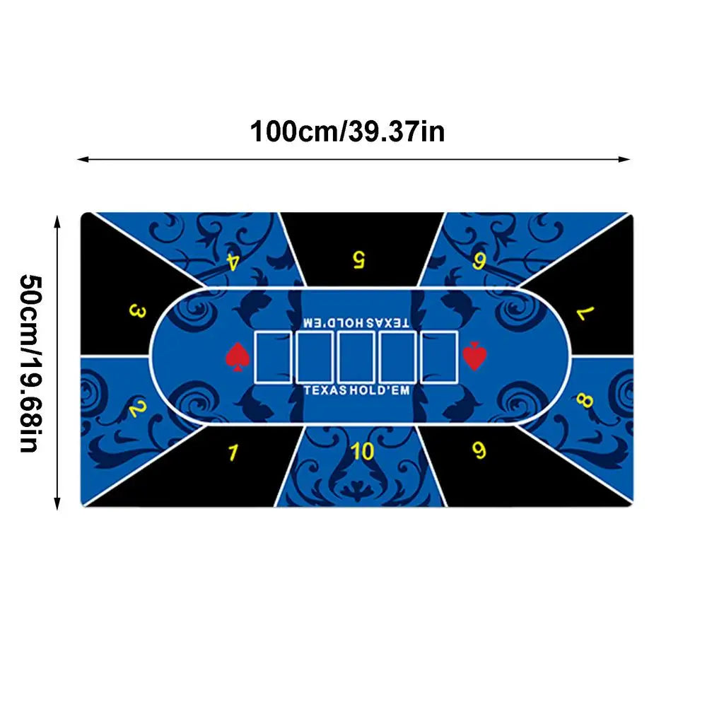 Poker Table Mat Rubber Game Mat Poker Layout Tablecloth Tabletop Holdem Mat For Home Entertainment Board Game Rooms Friend