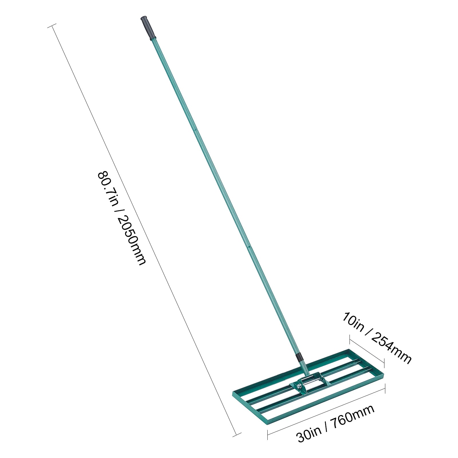 SucceBuy Lawn Leveling Rake 36inchx10inch 
Heavy-duty Lawn Leveler With 78inch Steel Extended Handle 
For Garden Golf Lawn Farm