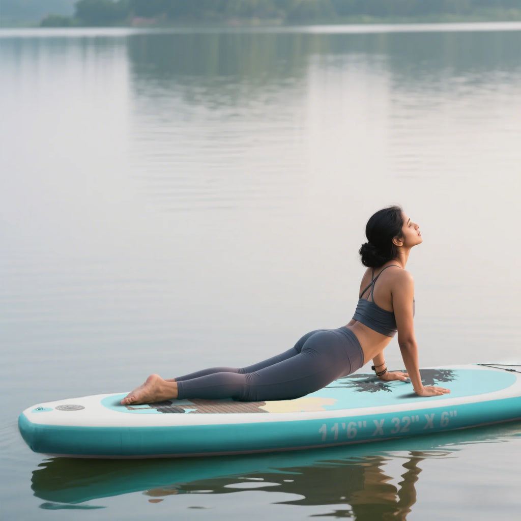 Portable Inflatable Stand Up Paddle Board 10'6"×32"×6",
 Premium PVC, Full Kit for Adults/Youth
