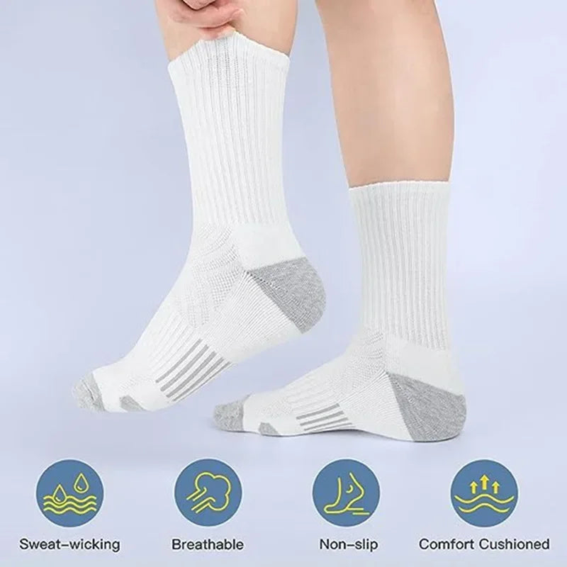 6/10/30Pairs of High-Quality Soft and Comfortable Men's Running , Basketball socks