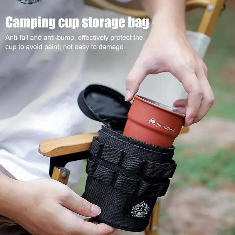 Water Bottle Storage Bag Water Bottle Carrier Pouch with Mesh Bag with Adjustable Handle for Outdoor Climbing Hiking Travel