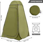 Pop Up Shower Tent, Portable Privacy 
Camping Changing Shelter with Rain Cover & Windows, UPF 50+ Waterproof