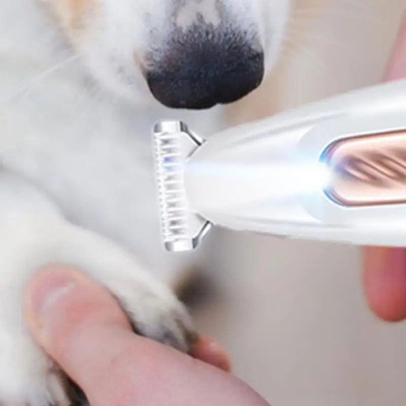 Portable Dog Paw Trimmer with Led Light Rechargeable Cordless Nail Grinder 
Shaver for Cats dogs Other Pets Nail Grooming Tools