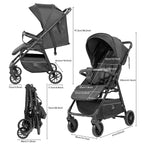 2 in 1 Baby Stroller
 Foldable,  Lightweight,   Travel System.
 Breathable fabric , daily use Newborn Pram  with sunshade canopy