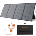 MHPOWOS 400W Portable Solar Panel, 
Lightweight Foldable Solar Panels with an Adjustable Kickstand, 
IP67 Waterproof Solar Charger